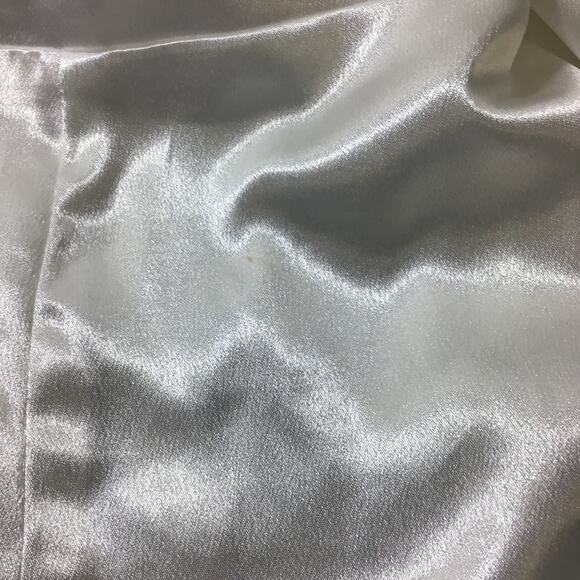 LULU'S XS Forever Awaits White Satin Flutter Sleeve Jumpsuit NEW B126 *flaw - Picture 12 of 14